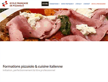 Tablet Screenshot of ecolefrancaisedepizzaiolo.com